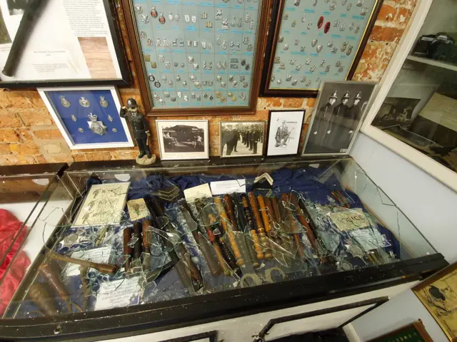 Thieves have stolen a number of antique items from Derby Police Museum