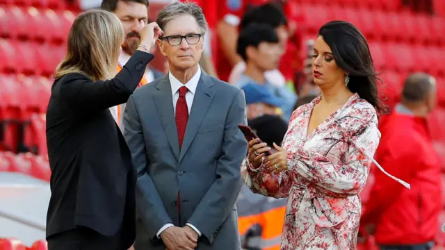 Liverpool's American owner John W Henry at Anfield