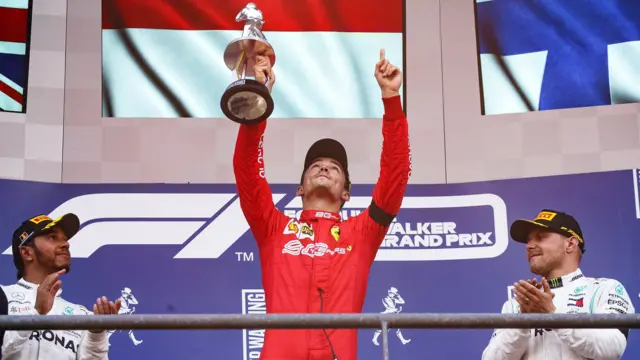 Hamilton, Leclerc and Bottas on the podium