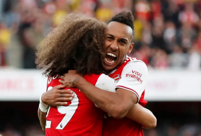 Matteo Guendouzi and Pierre-Emerick Aubameyang