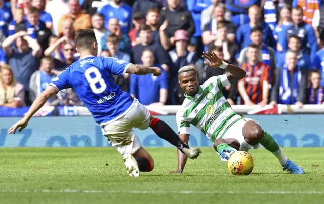 Ryan Jack was late with a lunging tackle on Boli Bolingoli