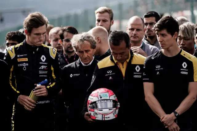 Alain Prost and Renault pay tribute to Anthoine Hubert