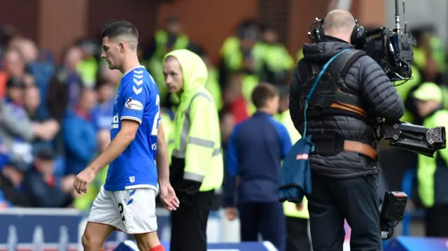 Jordan Jones was sent off for a terrible challenge deep into stoppage time