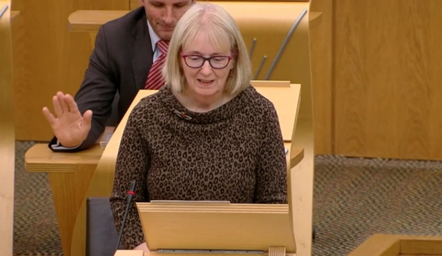 Lib Dem MSP Beatrice Wishart is making her debut speech