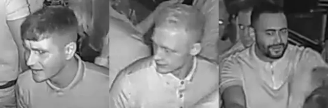 CCTV images of three suspects