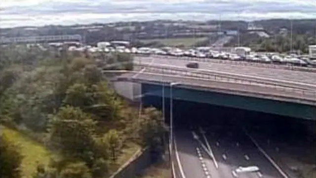 M6 traffic queuing up to J12