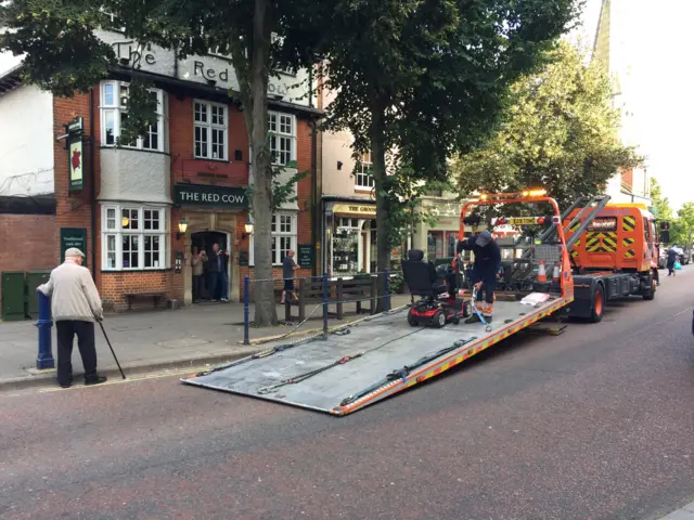 Scooter on truck