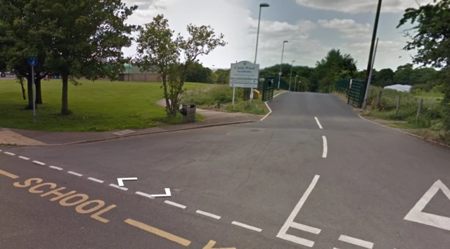 Outside Castle Wood Academy