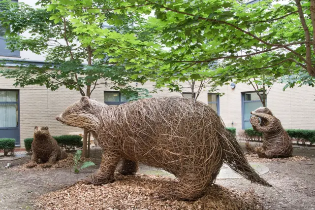 Badger sculpture