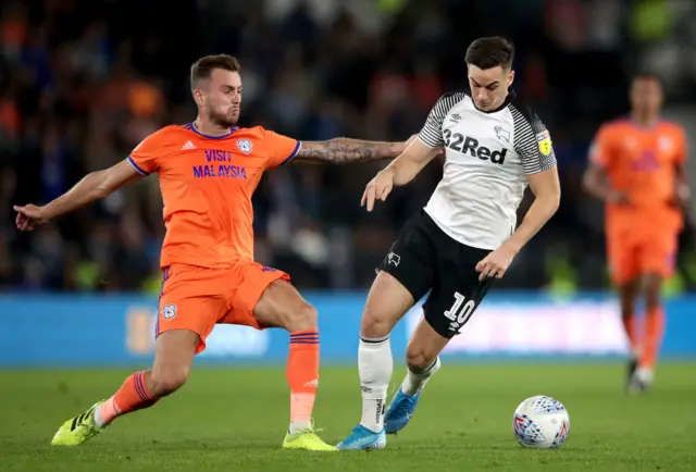 Tom Lawrence with the ball