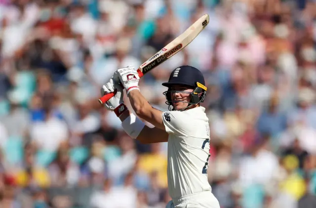 England's Rory Burns in action