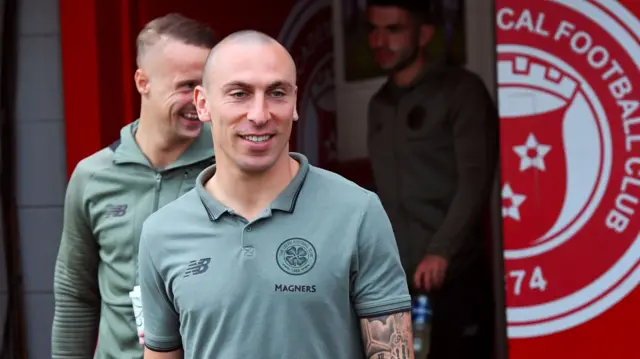 Celtic captain Scott Brown is all smiles