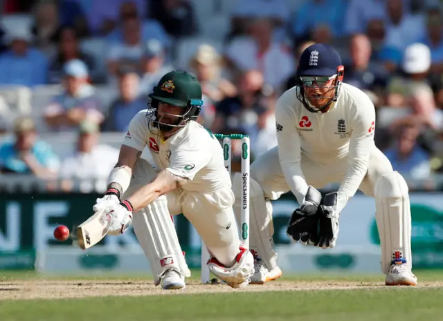 Australia's Matthew Wade in action