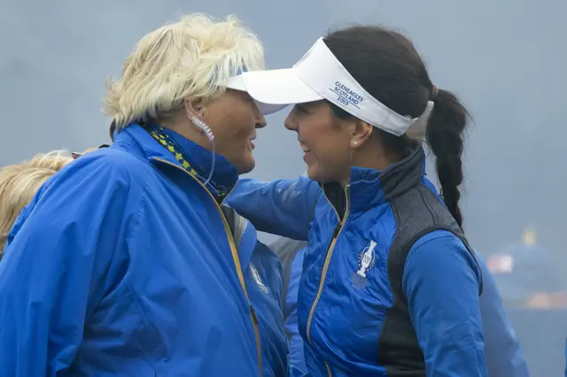 Georgia Hall and Laura Davies