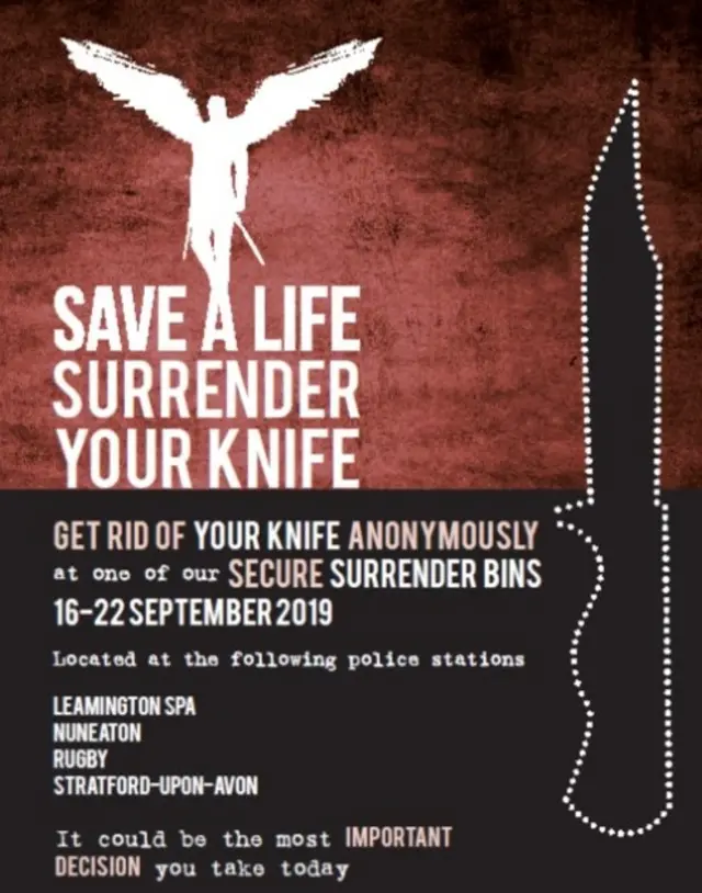 Knife crime poster