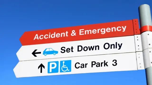 An A&E sign