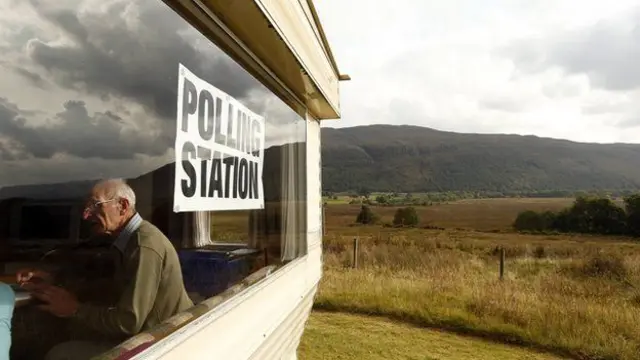 Polling station in Highlands