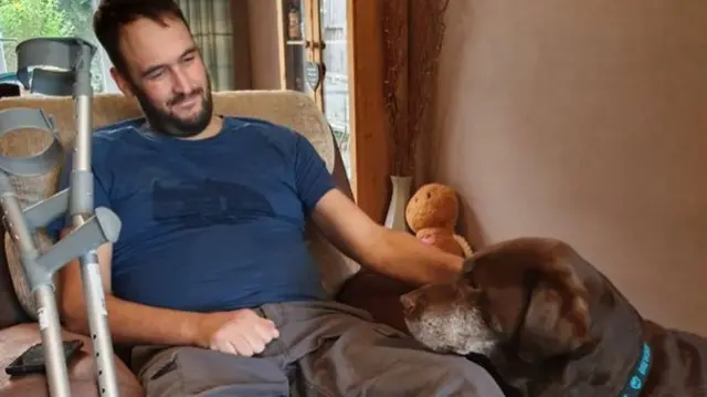 PC Gareth Phillips with dog