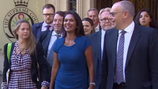 Gina Miller leaving the Supreme Court