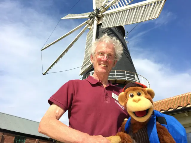 windmill and monkey