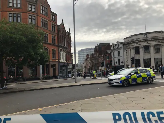 Cordon in city centre