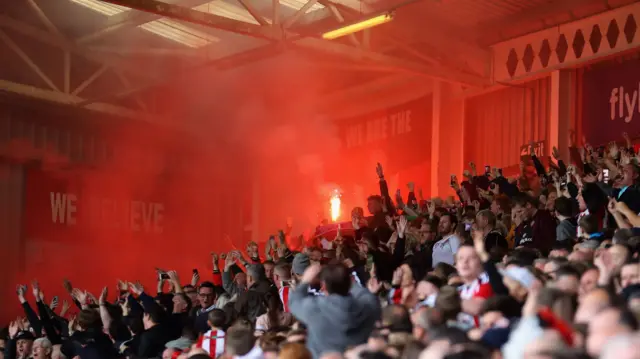 A flare at Sheffield United