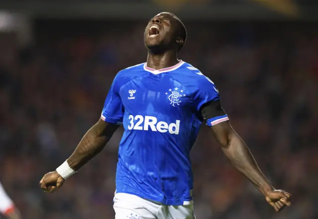 Sheyi Ojo celebrates firing Rangers in front