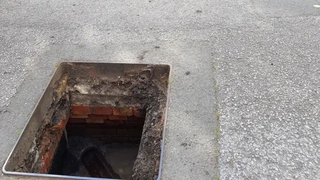 Manhole covers missing