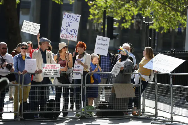 Protesters outside Supreme Court