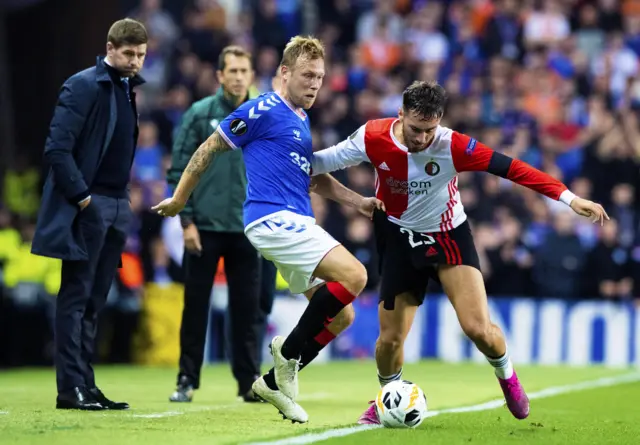 Rangers lead Feyenoord in Europa League Group G