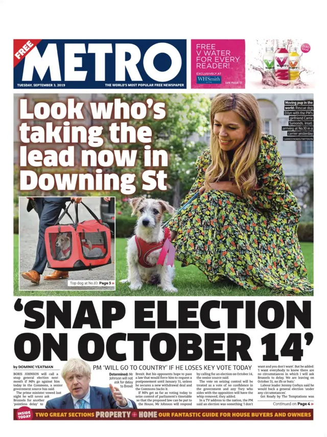 Metro front page