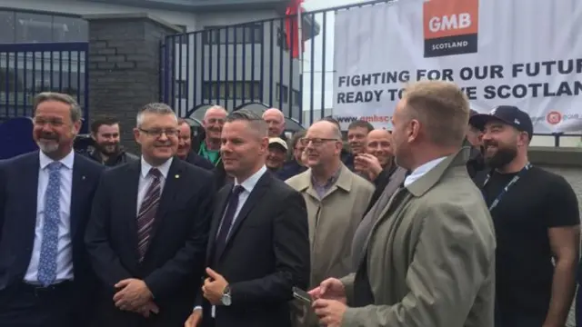 Finance Secretary Derek Mackay visited the Port Glasgow yard last month