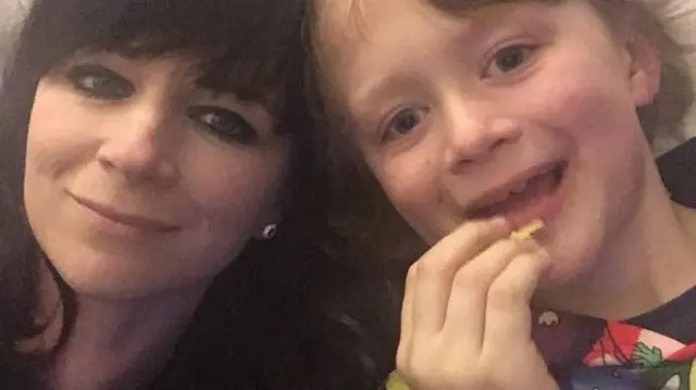 Becki Haywood with nine-year-old son Pip,