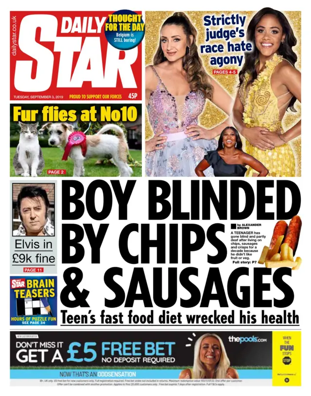 Daily Star front page