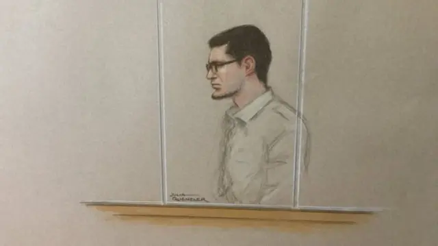 Court sketch of David Parnham