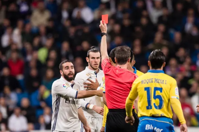 Gareth bale red card