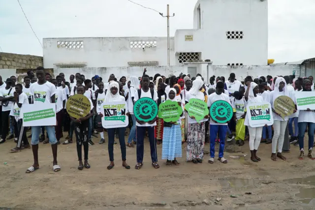 Protesters in Dakar