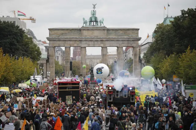 Protesters in Berlin