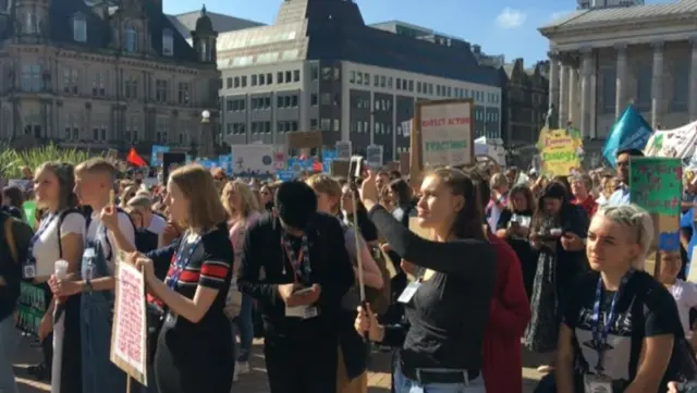 Demonstrators in Birmingham