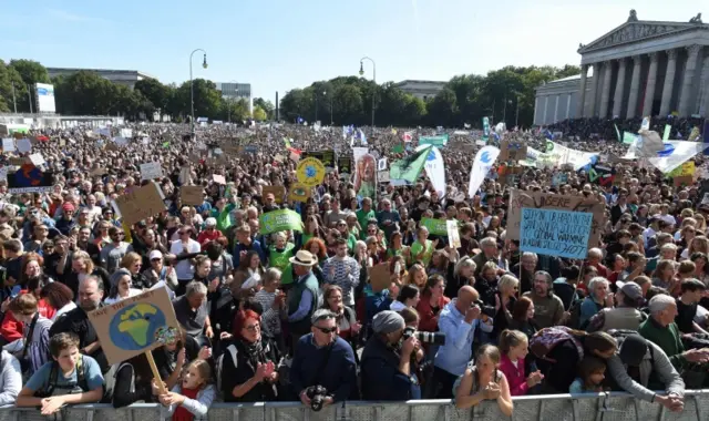 Huge crowd of people in Munich