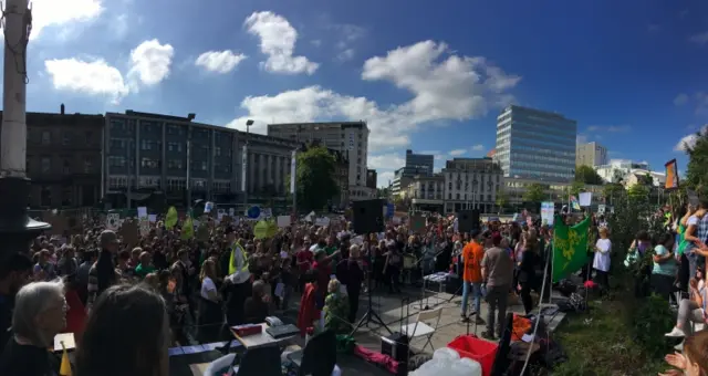 Crowds in Nottingham