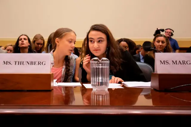 Jamie Margolin and Greta Thunberg