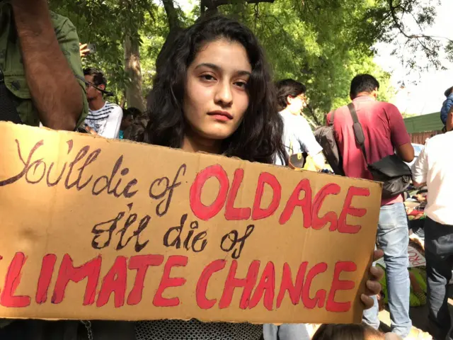 Protester in Delhi