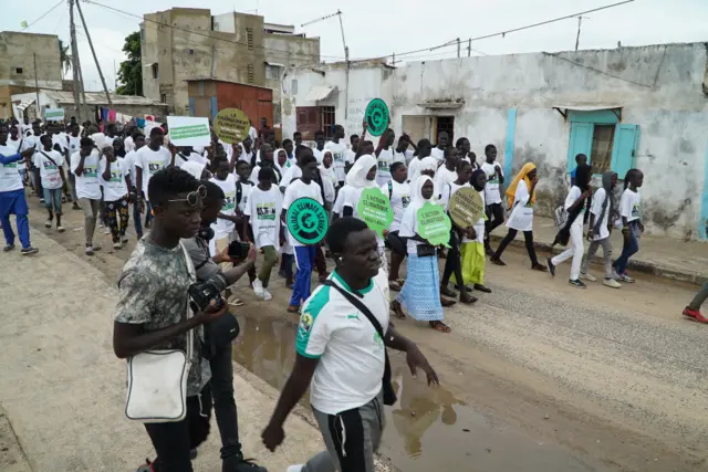 Protesters in Dakar