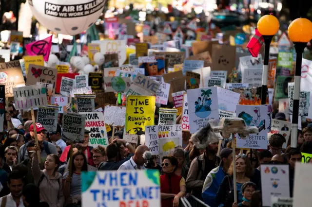 Protesters in London