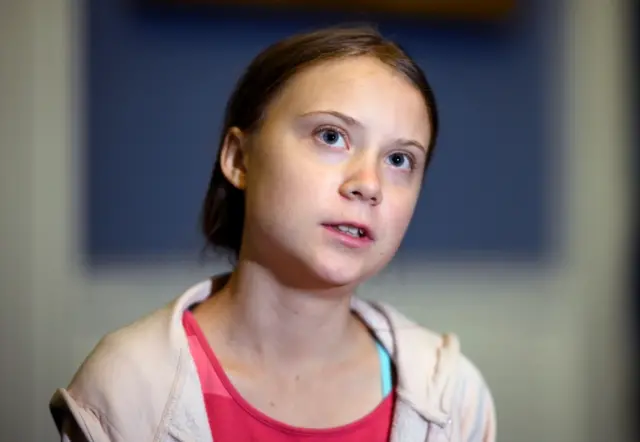 Greta Thunberg during an interview in New York on 20 September