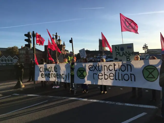 Climate change protest