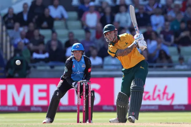 Alex Hales batting for Notts