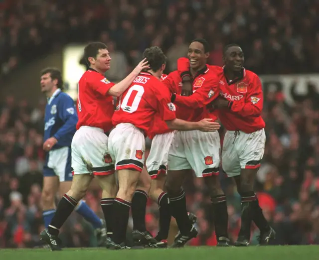 Manchester United's 9-0 triumph over Ipswich in March 1995