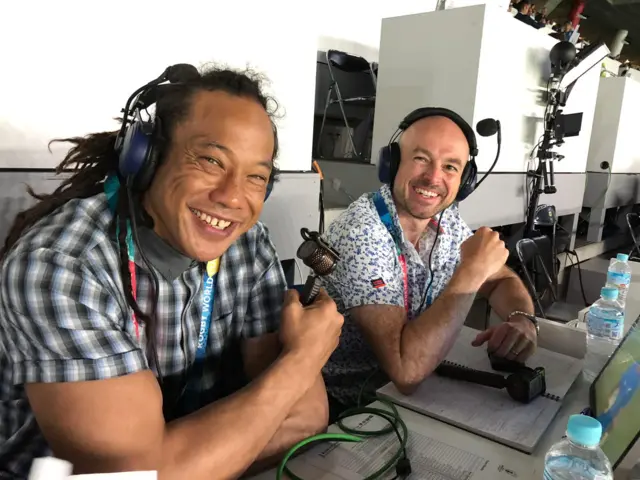 Tana Umaga and Gareth Lewis